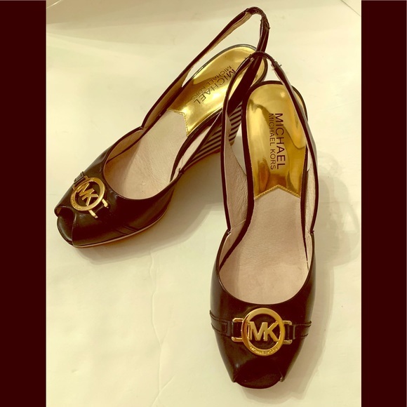 Michael Kors Shoes - Michael Kors Navy Blue Wedge Shoes
